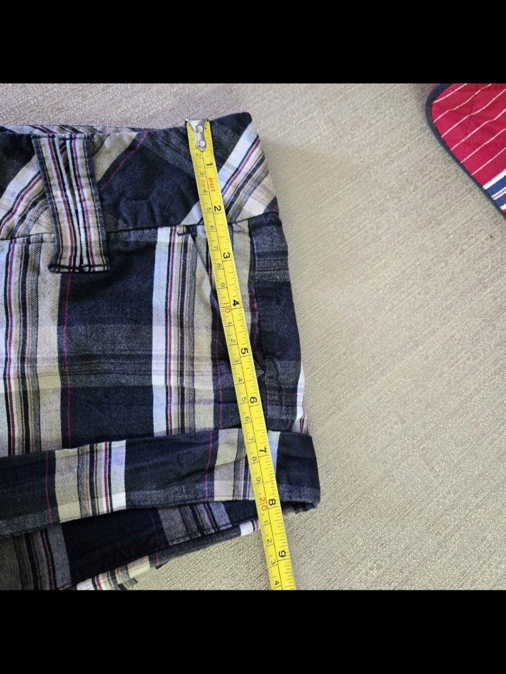 SPACEGIRLZ | Dark Cuffed Y2K Plaid Micro Shorts sz 1 - Picture 10 of 12